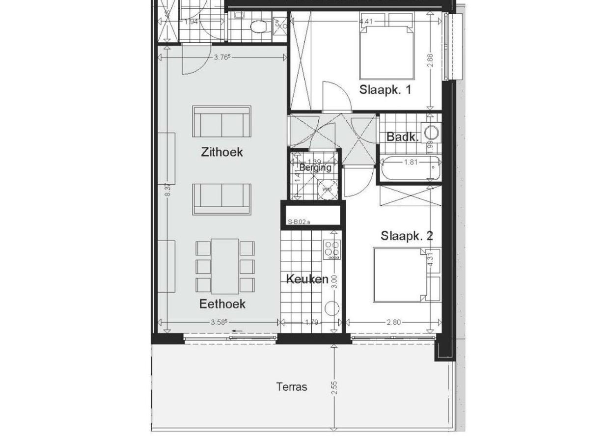 Shs Homes-Luxe Highrise, 2 Bedrooms, Kitchen, Free Parking, Stunning View, Large Tarrasse, Workspace Hasselt Eksteriør bilde